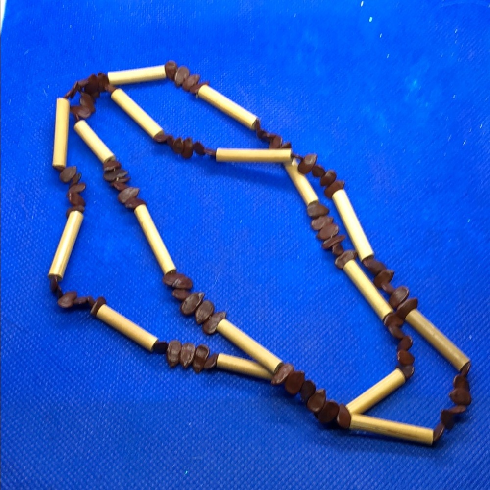 Wooden beaded necklace